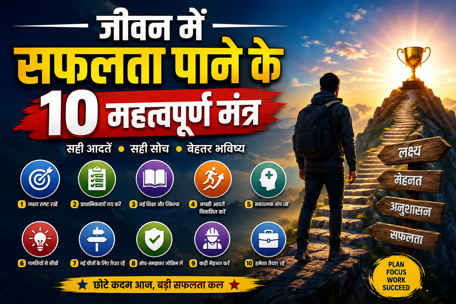 Success Tips in Hindi: सफलता पाने के 10 प्रभावी मंत्र — Career Update Zone
